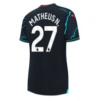 Camisa de Futebol Manchester City Matheus Nunes #27 Equipamento Alternativo Mulheres 2023-24 Manga Curta